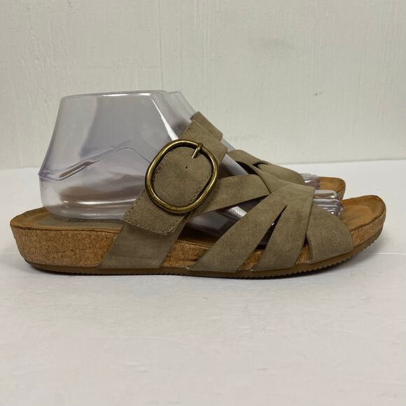 Eurosoft By Sofft Comfort Slide Sandals Shoes Gwenda Leather Euro Soft Size 9.5 - Picture 1 of 11